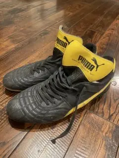 希少レトロ PUMA サッカースパイク ブラック - メルカリ