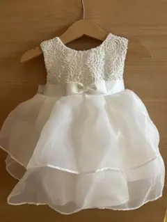 ＊再値下げ＊ベビードレス ホワイト フラワーレース