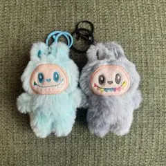 LABUBUらぶぶぬいぐるみマスコットキーホルダー 2個セット