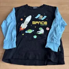 klädkåp 宇宙テーマ 長袖カットソー 100cm