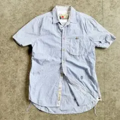 DIESEL ディーゼル　半袖シャツ　ストライプ　　レギュラーカラー　綿100%