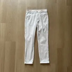 ユニクロ ストレッチパンツ レギンス クロップド ホワイト S