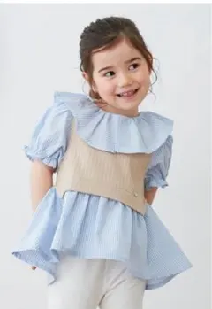 【プティマイン】ベストドッキングブラウス　110cm