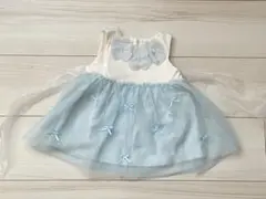 motherways baby☆ベビードレス 水色 白☆69〜90cm