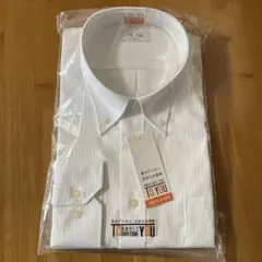 紳士用長袖白ドビーシャツ　L Lサイズ