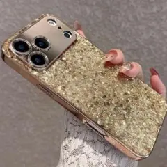 iPhone17 pro ラメゴールド ケース 中古品