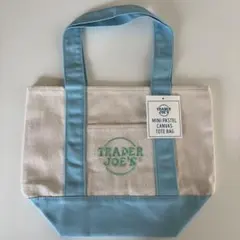 【即日発送】TRADER JOE'S ミニパステルキャンバストートバッグ ブルーのサムネイル