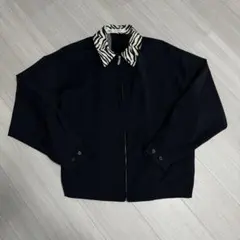 ZARA ブラック ジャケット ゼブラ襟