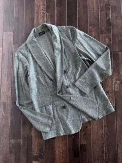 ジョゼフオム/春用 ショールカラー ドビー織 ダブルJK リネン 濃グレー 46