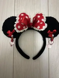 ディズニー　カチューシャ　ミニー　イヤリング　水玉