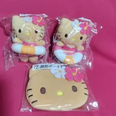 ハローキティ サンリオ 当たりくじ 日焼けキティ マスコット ポーチ