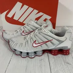 【美品】Nike W Shox TLホワイト/ジムレッド29㎝ナイキショックス