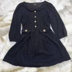 ROJITA ブラックミニワンピース 長袖