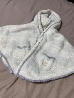 gerato pique フード付きホワイトポンチョ 70-80cm