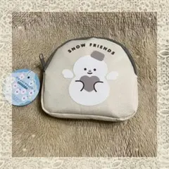 キャンドゥ 雪だるま ポーチ 회색