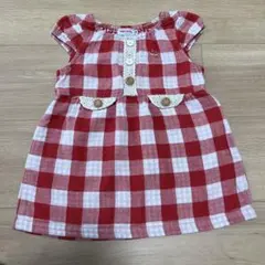 MIKI HOUSE ミキハウス　ワンピース　半袖　90 赤チェック　女の子
