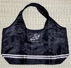 LAURA ASHLEY エコバッグ ブラック 刺繍
