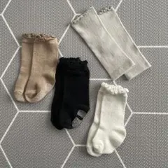 ベビー靴下 3足セット フリル付き