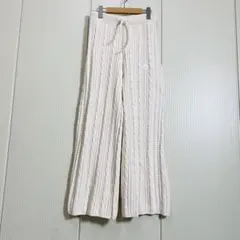 美品 adidas 70S ジョガー シェニールニットパンツ ケーブル編み