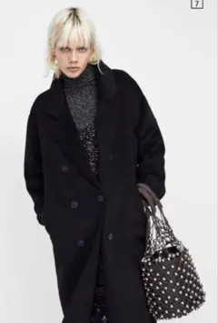 ZARA ザラ　ダブルブレストコート　ブラック