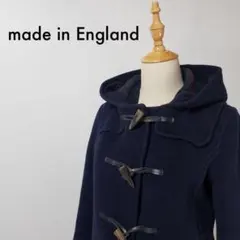 SC4ダッフルコートミドルコートタータンチェックウールネイビー濃紺無地秋冬