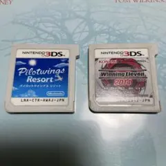 任天堂3DS パイロットウイングとウイイレ2014 2本セット　裸中古傷