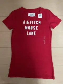 新品未使用 タグ付き アバクロンビー&フィッチ レディース 半袖 Tシャツ 赤