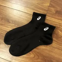 asics ソックス 2足セット 25-27cm ブラック スポーツ 靴下