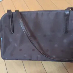 marie claire ブラウン花柄ショルダーバッグ