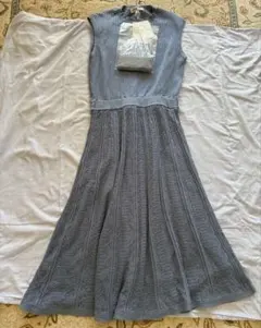 未使用　Apuweiser-riche 水色ノースリーブロングワンピース