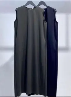 完売！美品！セオリーリュクス ノースリーブ　ワンピース S クローバーグリーン