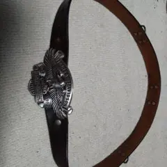 Harley-Davidson バックル レザー ベルト 鷲エンブレム付き