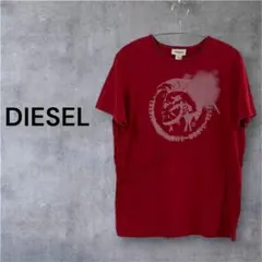 DIESEL ディーゼル Tシャツ レッド ブレイブマン　ハワイメンズM 赤