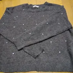 DRESKIP ビジュー装飾 ニットセーター