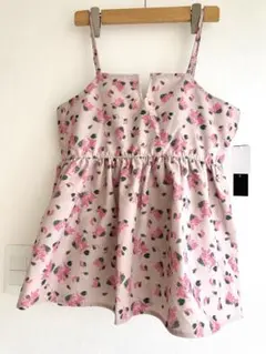 GWセール中！★未使用品　フラワープリント　キャミソール　花柄　ベージュ　ピンク