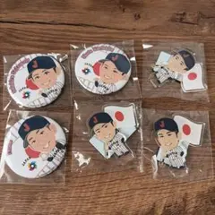 2026WBC 侍ジャパン缶バッジ、ミニアクスタ6個セット - メルカリ