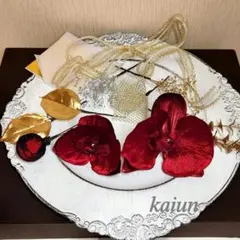 胡蝶蘭髪飾り　卒業式　色打掛　成人式　振袖　袴　ドライフラワー　ビーズリボン