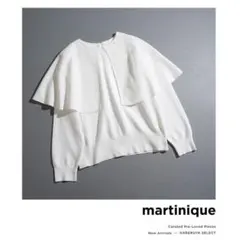 284t*美品 マルティニーク ミラノワイドカラー 2WAY ニットプルオーバーのサムネイル