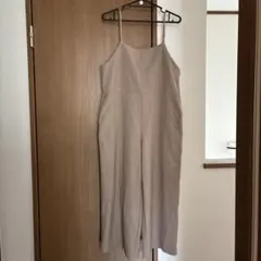 低身長　ベージュ キャミソールサロペットのサムネイル