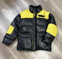 希少 AVIREX 90s vintage レザー ダウンジャケット メンズ S