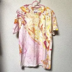 込 S Hanes マーブル タイダイ的 Tシャツ