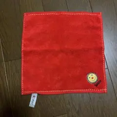 Sassy 赤いハンカチ スマイリーフェイス刺繍