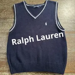Ralph Lauren ネイビー Vネックベスト 110
