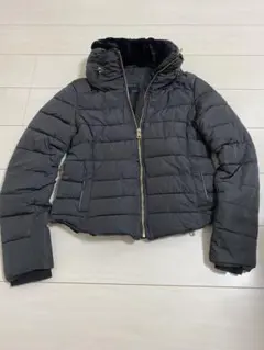 ZARA BASIC グレー ダウンジャケット フード付き