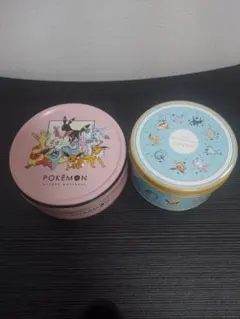 ポケモン ブイズ　菓子缶　２個セット