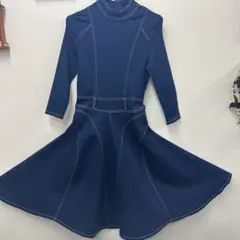 ダークブルー デニム　ワンピース　xsサイズくらい
