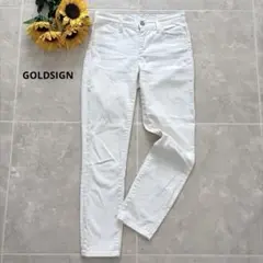 17-12 GOLDSIGN ホワイトデニム スキニーパンツ 白 USA製 美脚