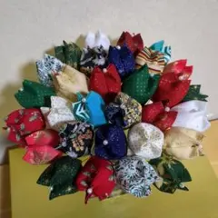 布チューリップ/Xmas柄/パール調カットビーズ