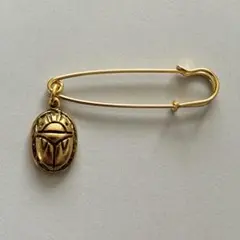 エジプト　スカラベ　カブトピン　ブローチ　ハンドメイド