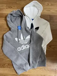 2XSホワイト &グレー❤️アディダス adidas originals パーカー